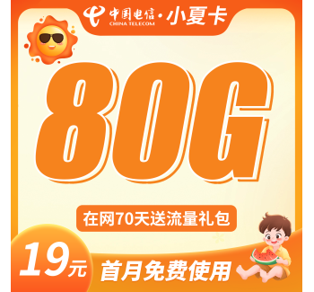 电信小夏卡19元80G